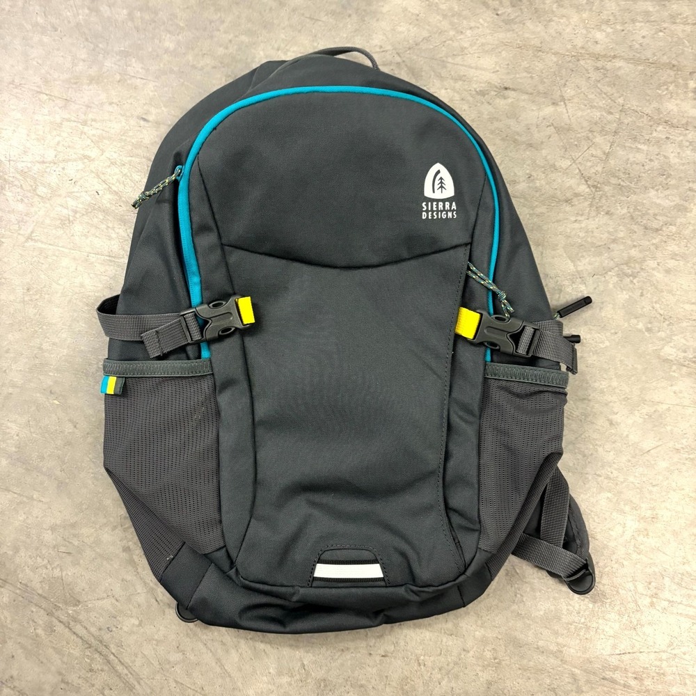 Sierra Designs Backpack Gray Blue Hiking Travel Daypack Laptop School Bag
